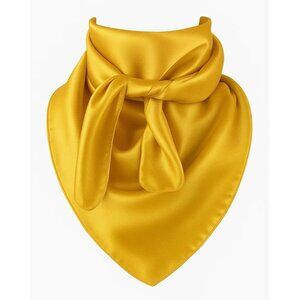 Yellow Wild Rag Large Scarf 35x35 Inches  Satin Western Accessory Cowgirl or Cow